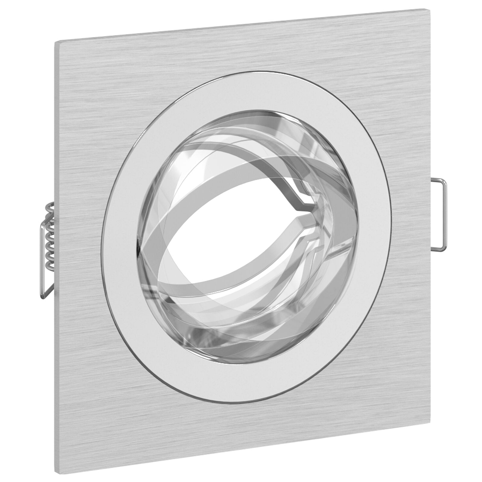 Indbygningsspotlights 6 stk Firkantede GU10 Sølv 91x91 mm