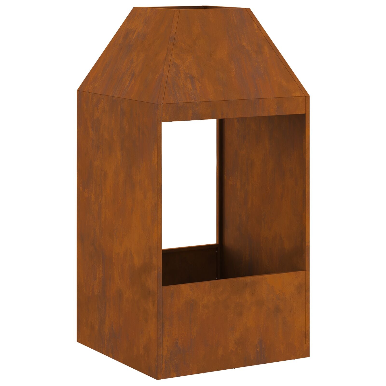 Brandovn 50x50x100 cm Vejrresistent Stål