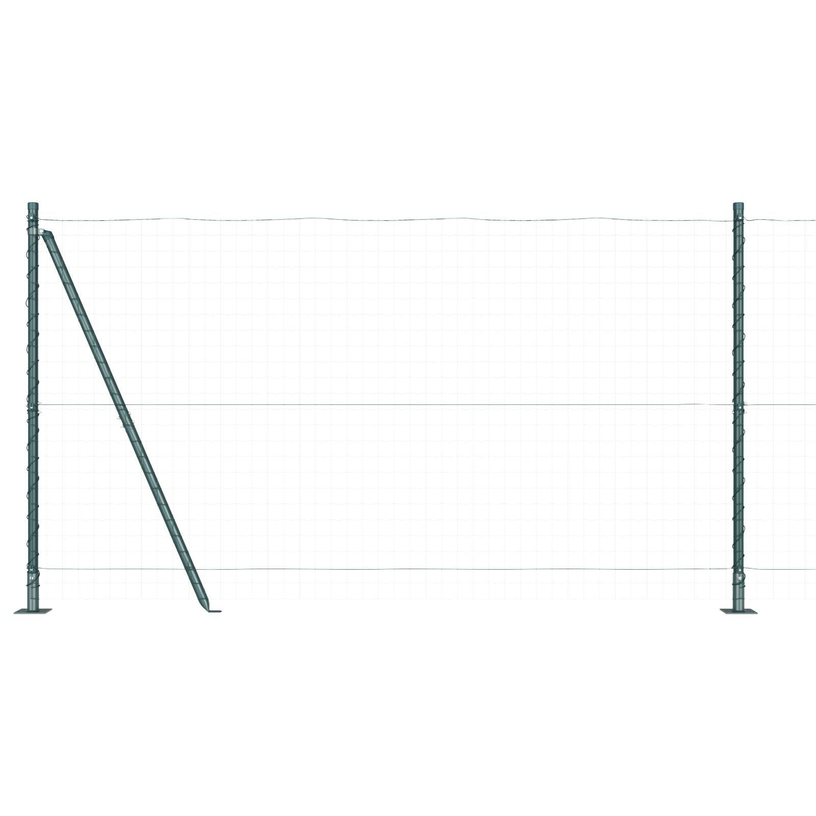 Hegn Stolper Sæt af 104 Grøn Beton 3.2 x 3.2 x 78.5 cm