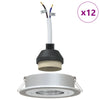 Indbygningsspotlights 12 stk Rund GU10 Sølv Ø91 mm