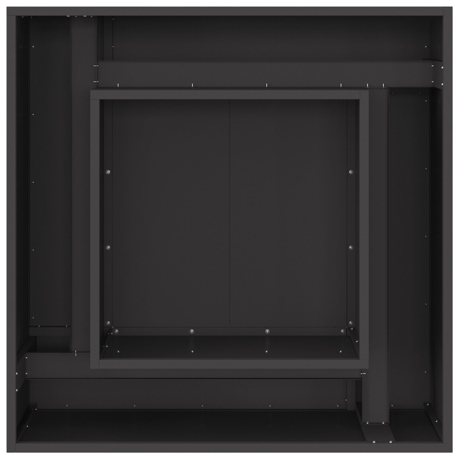 Fyrfadslys Square Sort 80x80x40 cm Stål