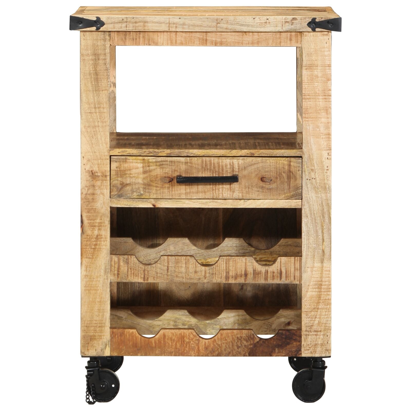 Køkkenvogn 55x40x80 cm Solid Groft Mangotræ