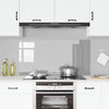 Køkken Backsplash Lys Grå 120x60x0,6 cm Tempereret Glas