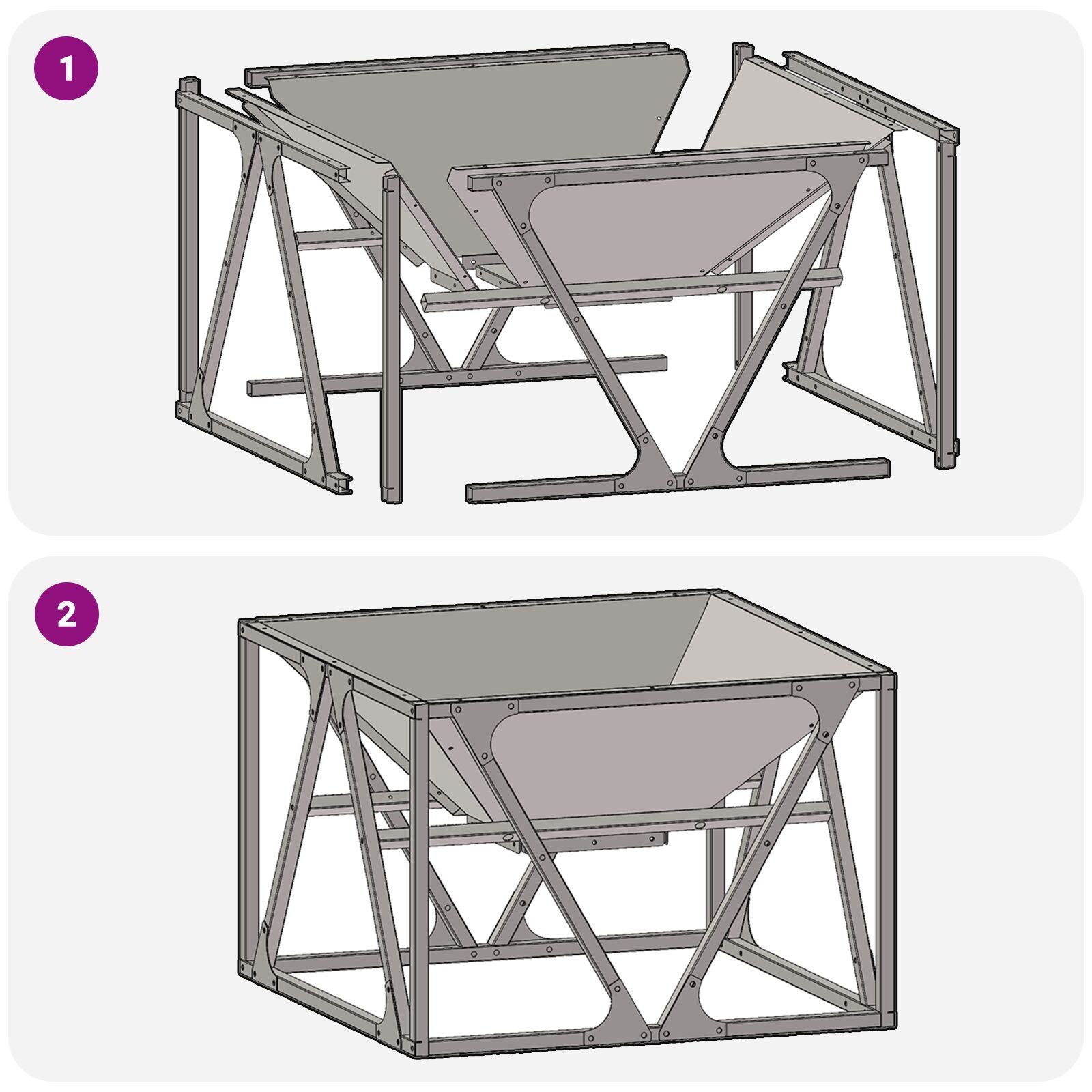 Fyrfadslys Fyrkantet 50x50x35 cm Vejrbestandig Stål