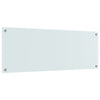 Køkken Backsplash Hvid 110x40x0,6 cm Tempereret Glas