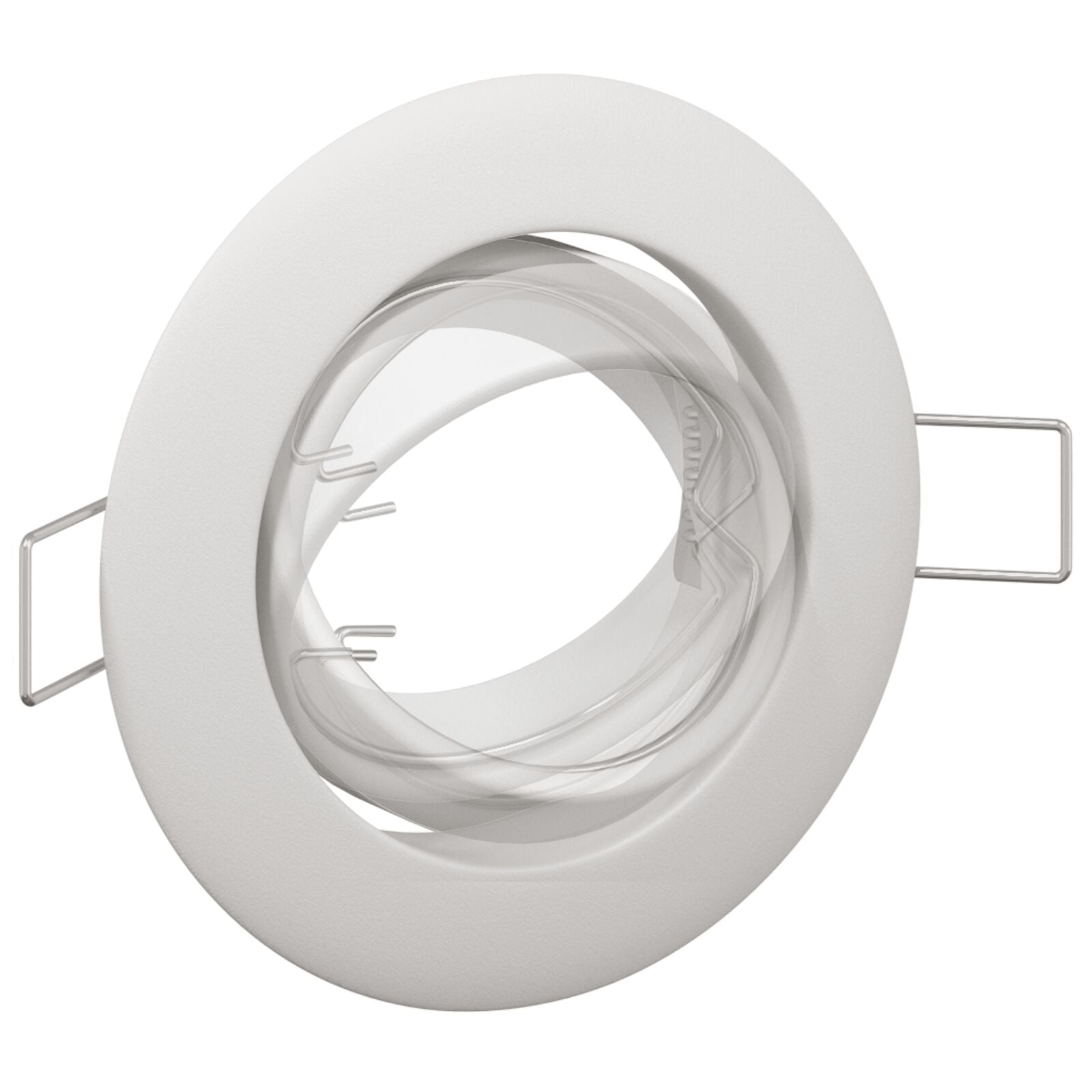 Lamper Sæt af 6 Hvid Plast 9 cm Indbyggede lys Cirkulær