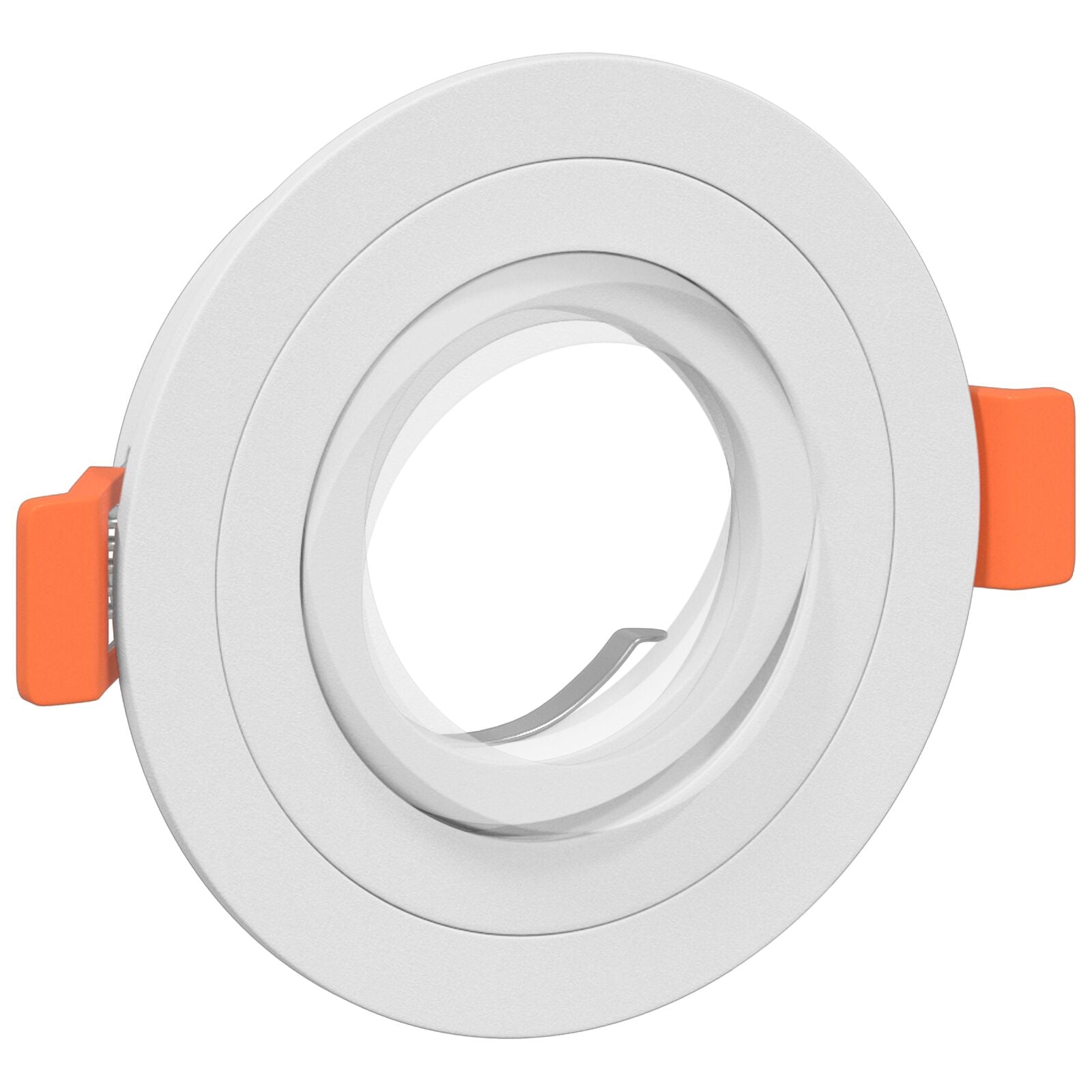 Indbyggede Spotlights 6 stk Rund GU10 Hvid Ø91 mm
