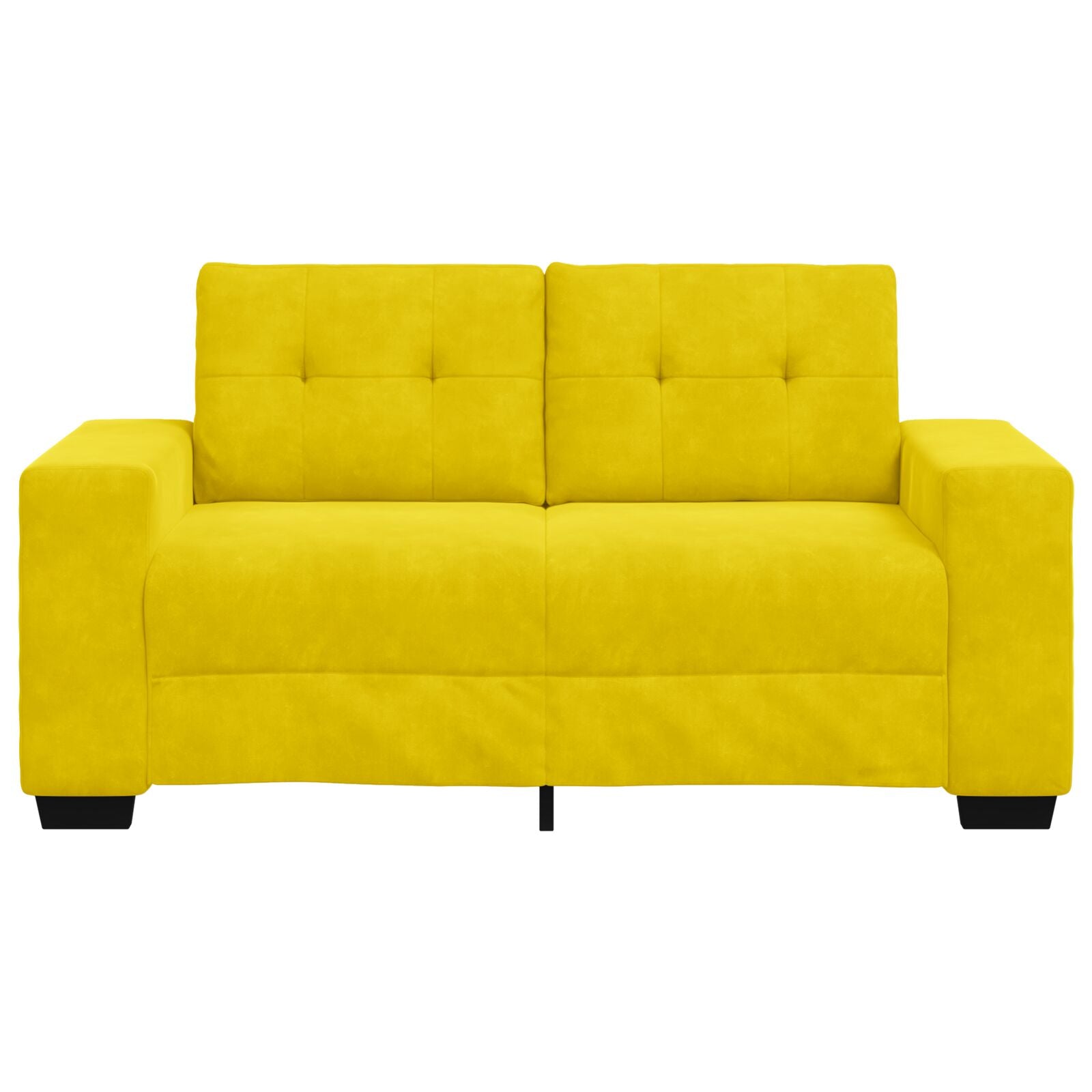 elskovssofa 120 cm fløjl gul