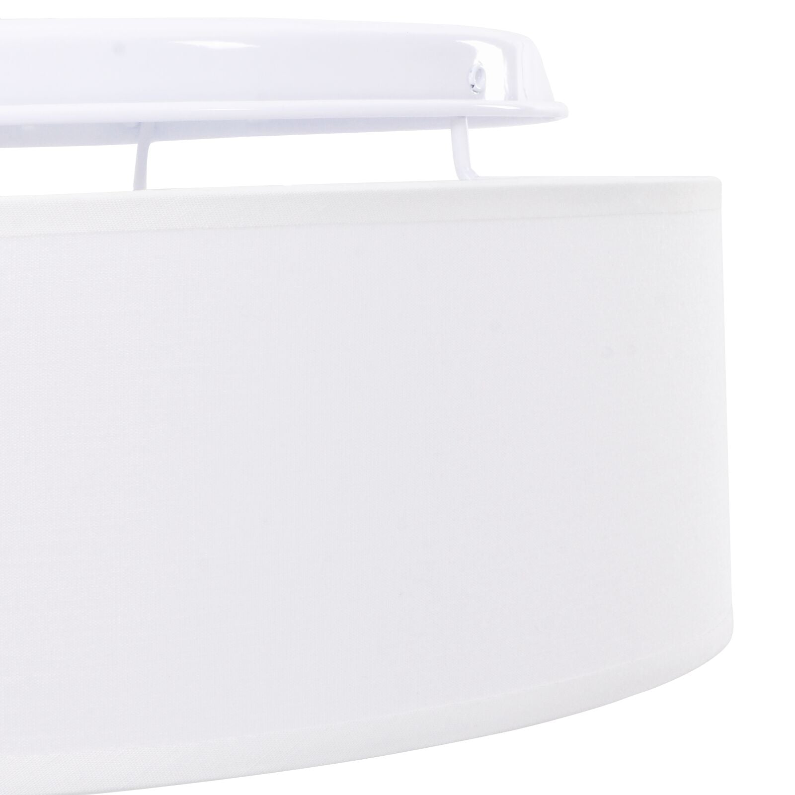 Loftlys Flush Mount Hvid Ø 38 cm stof E27