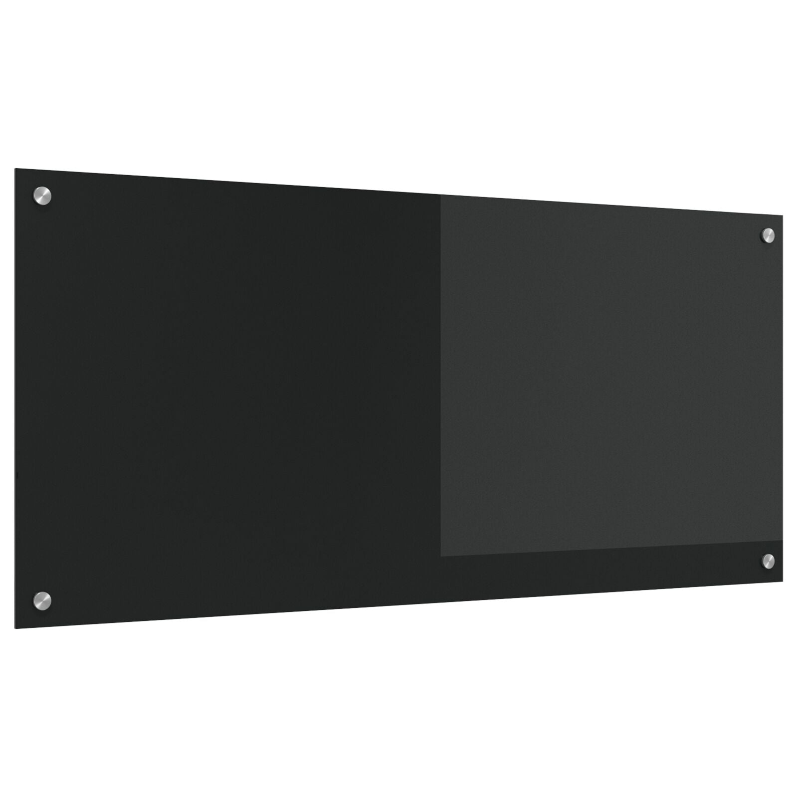Køkken Backsplash Sort 110x50x0,6 cm Tempereret Glas