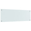Køkken Backsplash Hvid 120x40x0,6 cm Hærdet Glas