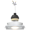 Indbygningsspotlights 12 stk Firkant GU10 Sølv 91x91 mm