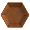 Ildsted Hexagonalt 100x100x28 cm Vejrbestandigt Stål