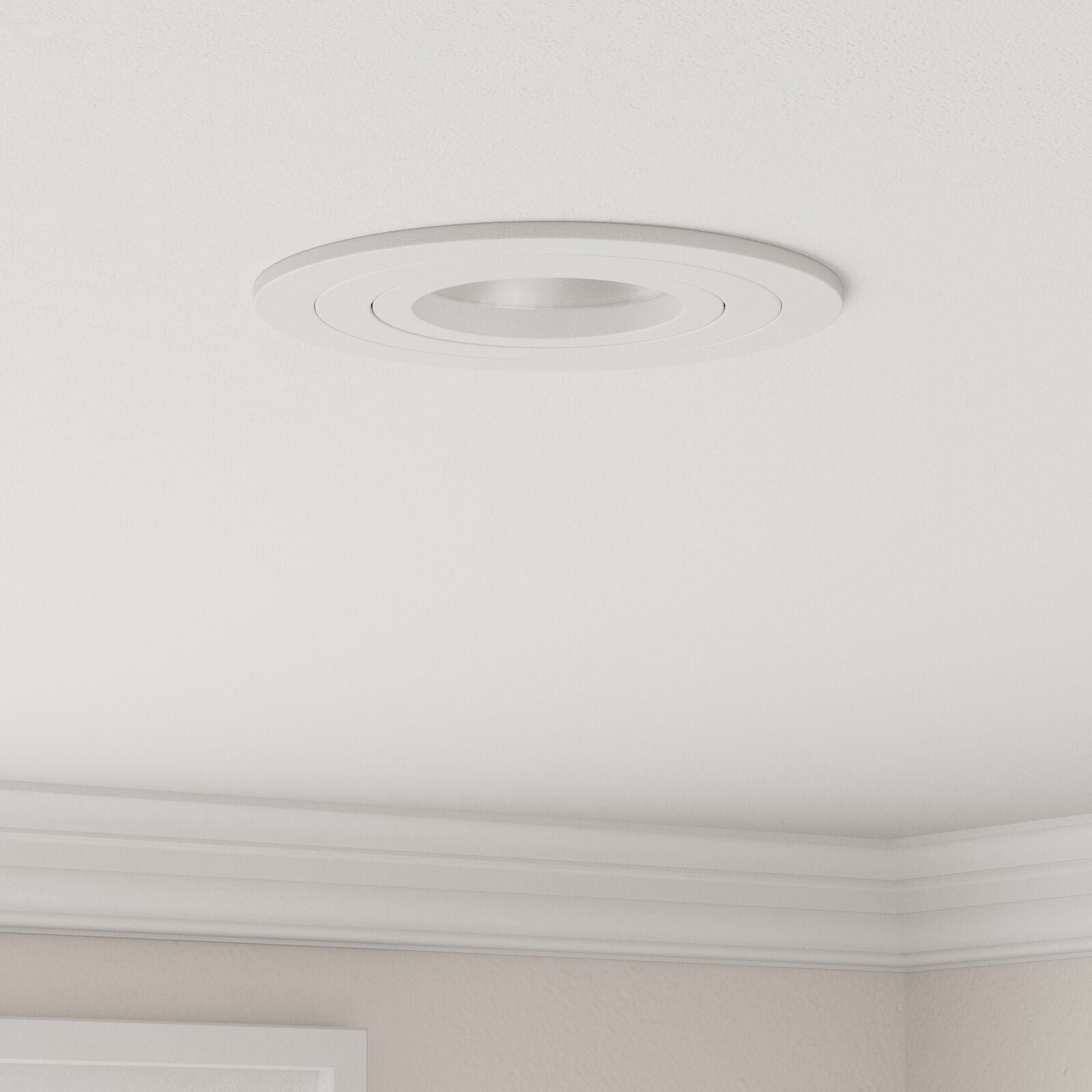 Indbyggede Spotlights 6 stk Rund GU10 Hvid Ø91 mm