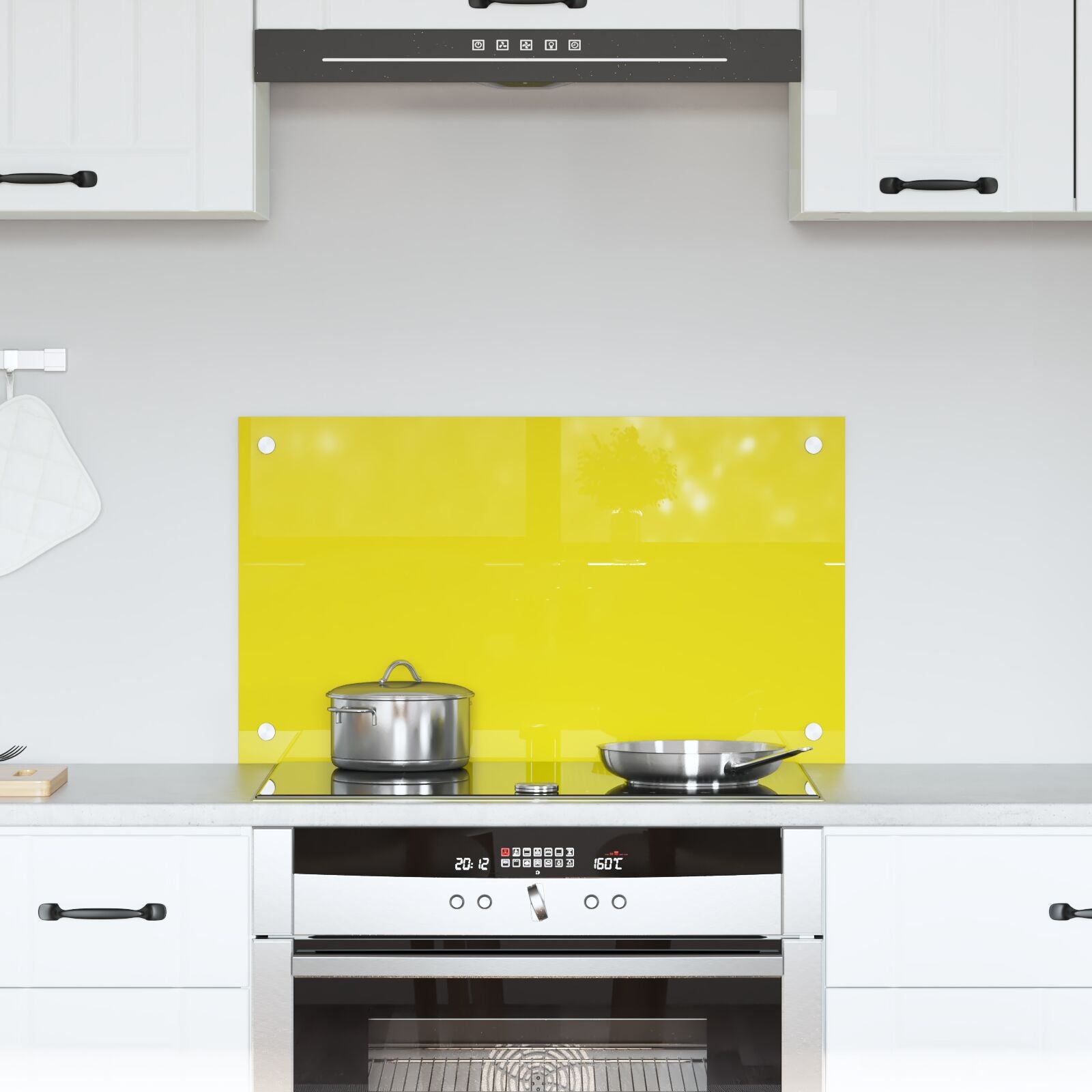 Køkken Backsplash Gul 70x40x0,6 cm Hærdet Glas