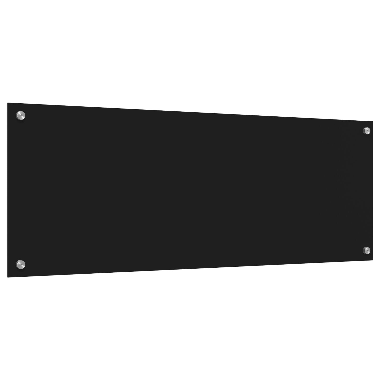 Køkken Backsplash Sort 110x40x0,6 cm Hærdet Glas