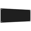 Køkken Backsplash Sort 110x40x0,6 cm Hærdet Glas