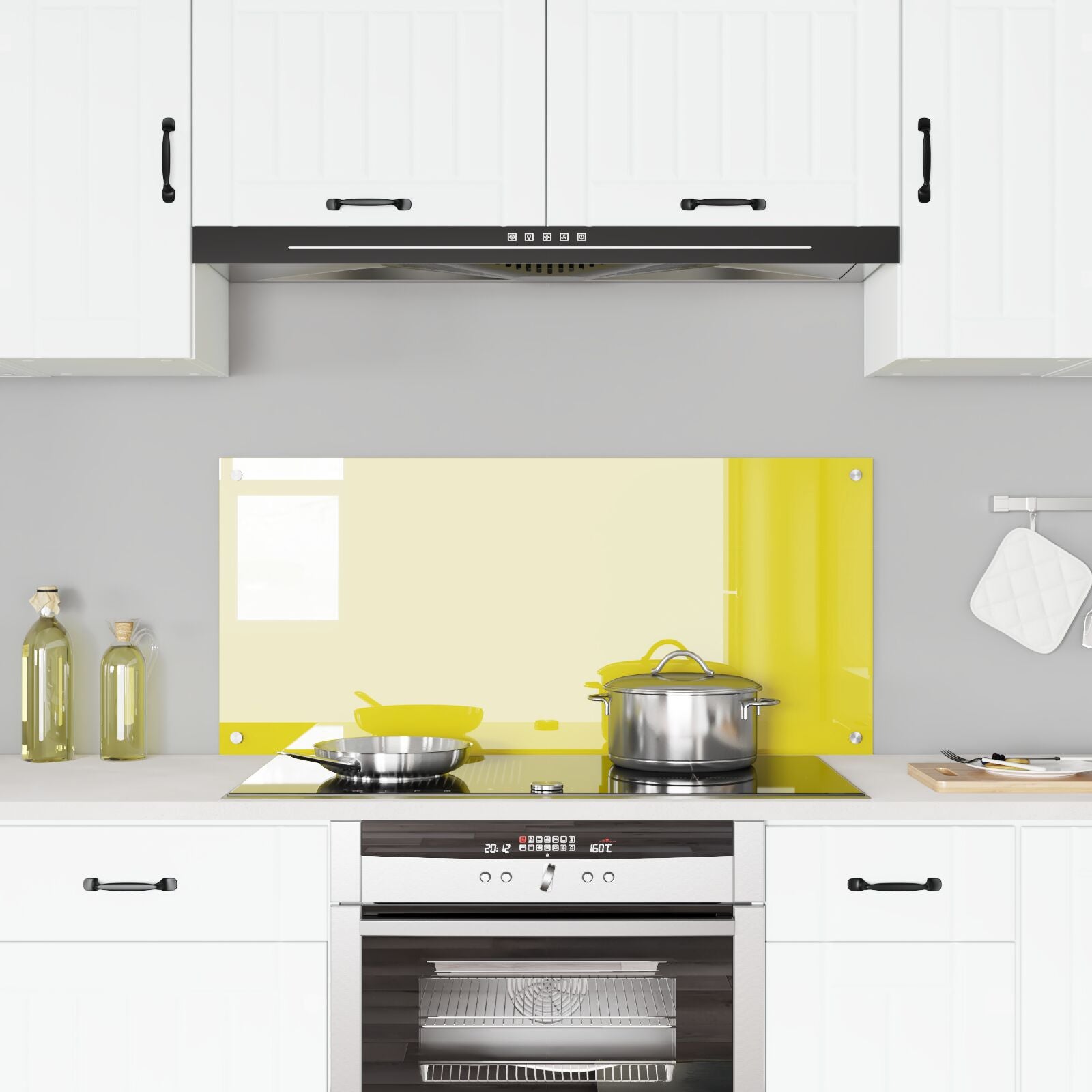 Køkken Splashback Gul 110x50x0,6 cm Hærdet Glas
