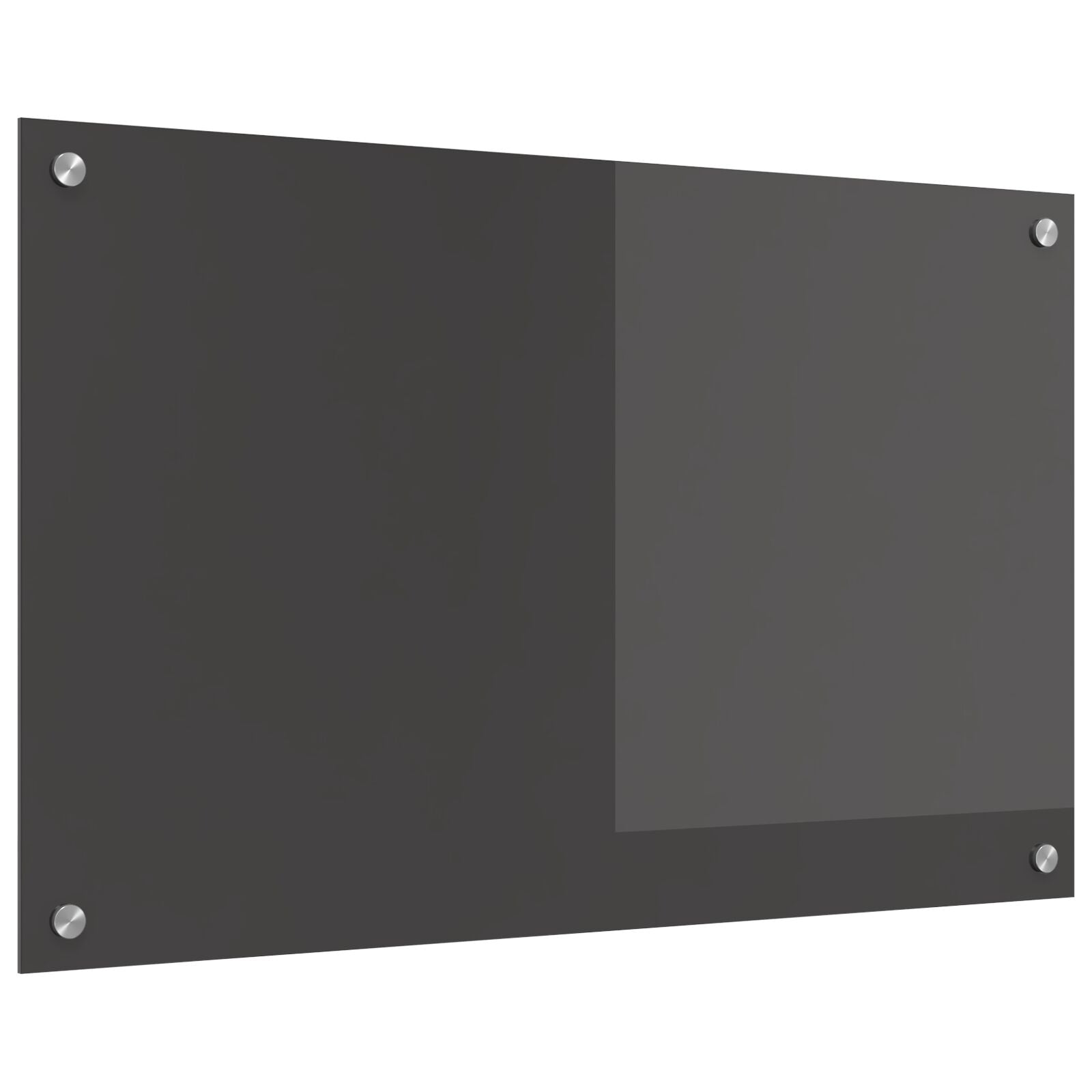 Mørkegrå Køkken Backsplash 80x50x0.6 cm Hærdet Glas