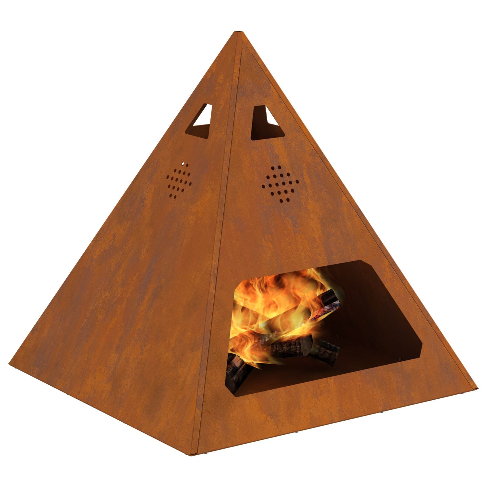 Fyrtårn Pyramide 50x50x51 cm Vejrbestandig Stål