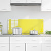 Køkken Backsplash Gul 100x40x0.6 cm Hærdet Glas