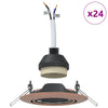 Indbygningsspotlights 24 stk Runde GU10 Kobber Ø90 mm Stål