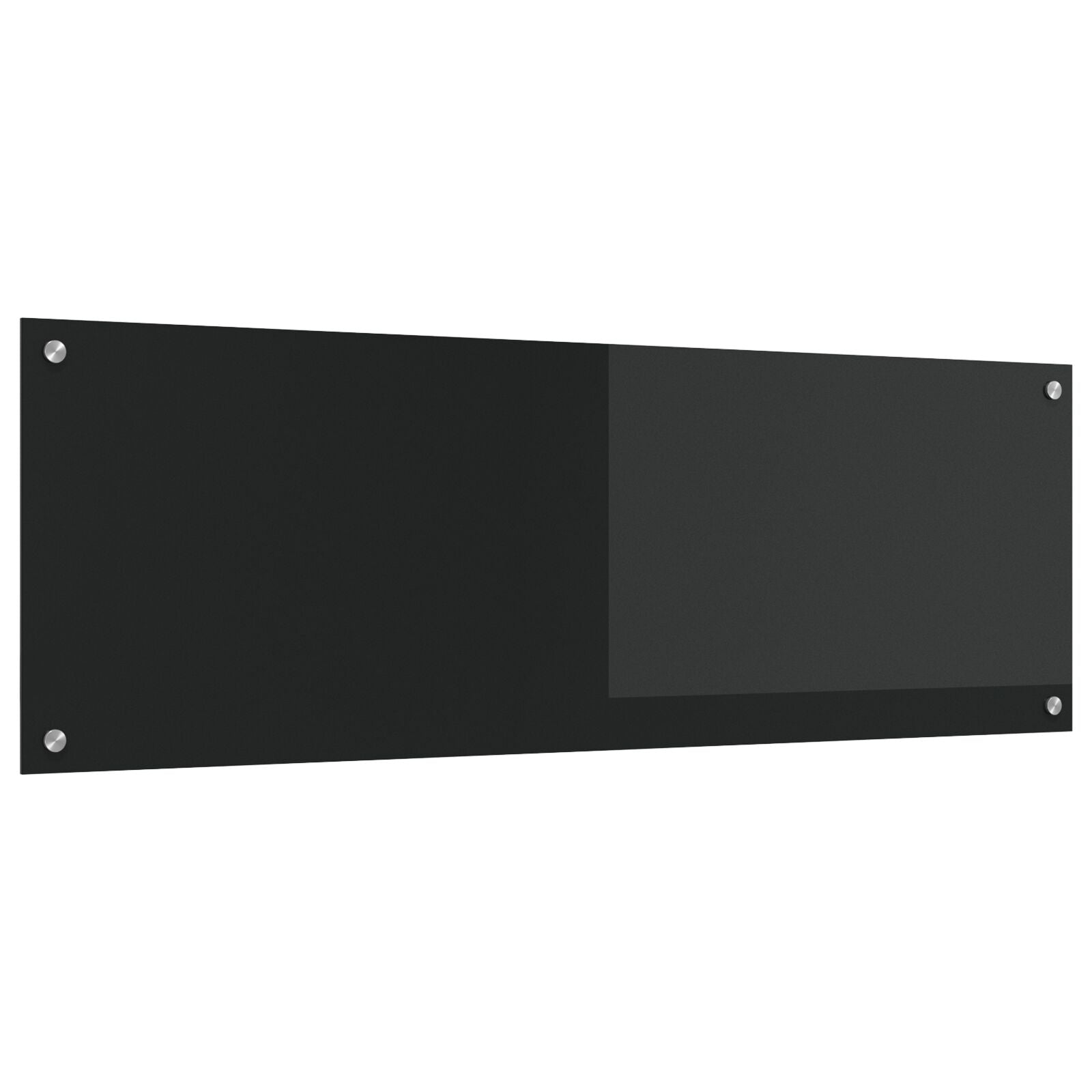 Køkken Backsplash Sort 120x40x0,6 cm Tempereret Glas