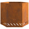 Røgfri Pejs Hexagonal 58x58x51 cm Vejrbestandig Stål