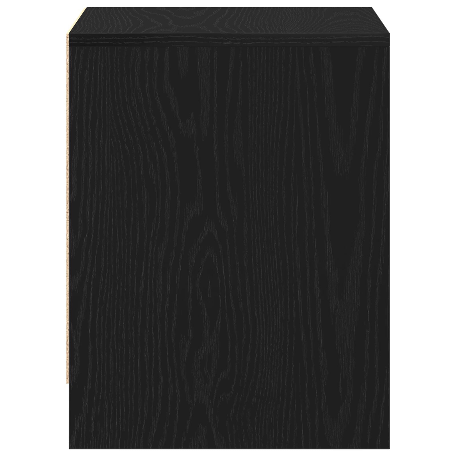 Natbord 2 stk Sort Eg 45x34x44,5 cm Konstrueret Træ