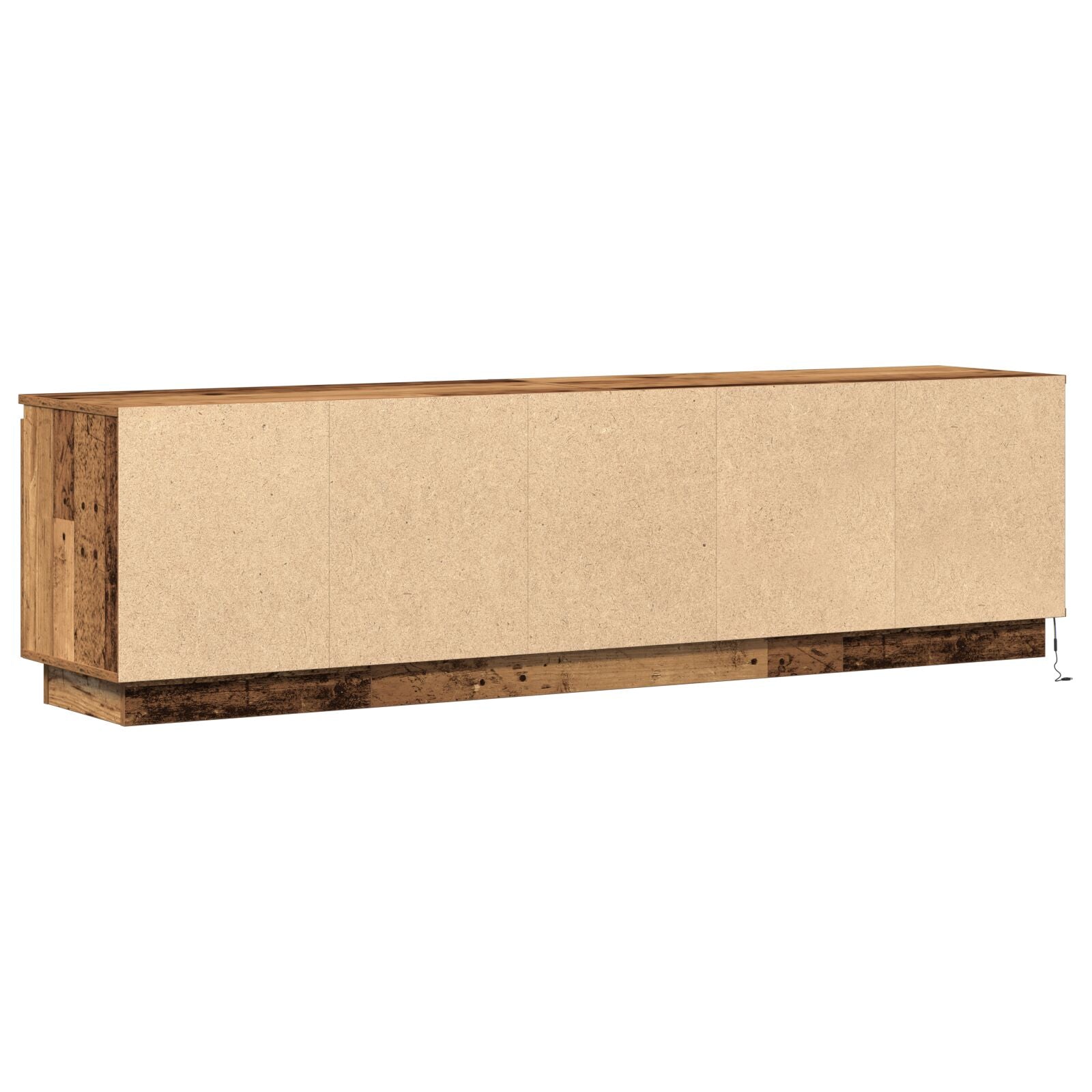 TV Skab med LED Gammelt Træ 180x38x49 cm Konstrueret Træ