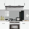 Køkken Backsplash Sort 120x60x0,6 cm Tempereret Glas