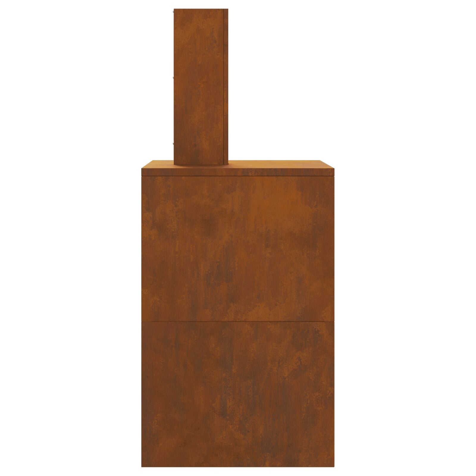 Pejs med skorsten 60x40x96 cm Vejrbestandig stål