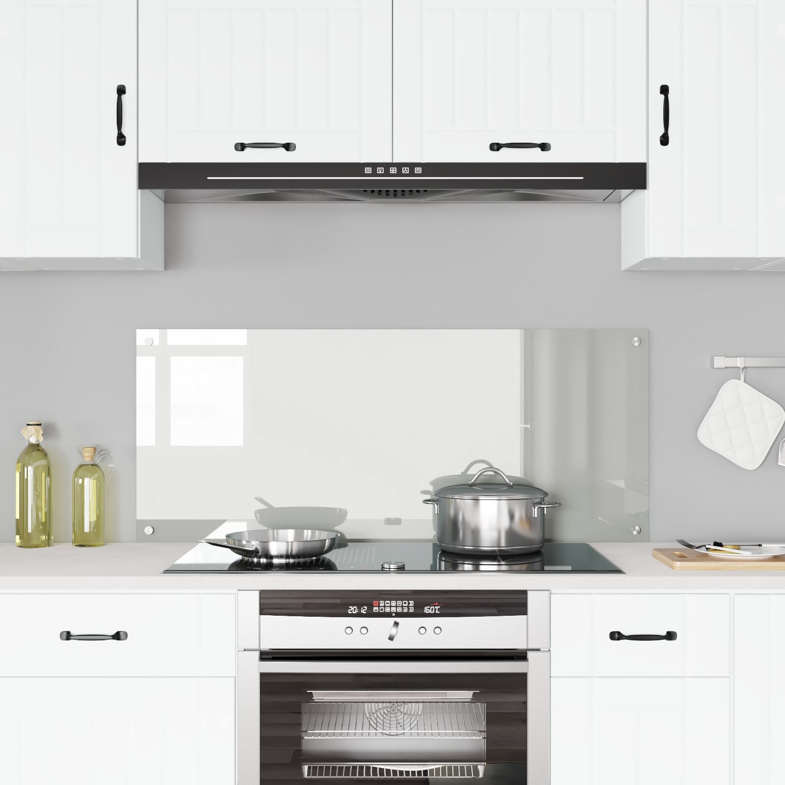 Køkken Backsplash Transparent 120x50x0,6 cm Tempereret Glas