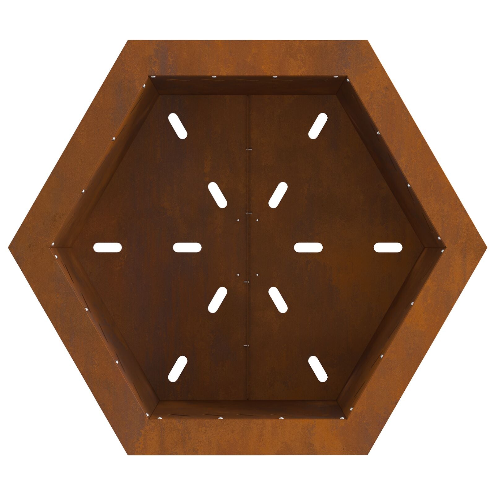 Røgfri Pejs Hexagonal 58x58x51 cm Vejrbestandig Stål