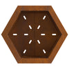 Røgfri Pejs Hexagonal 58x58x51 cm Vejrbestandig Stål