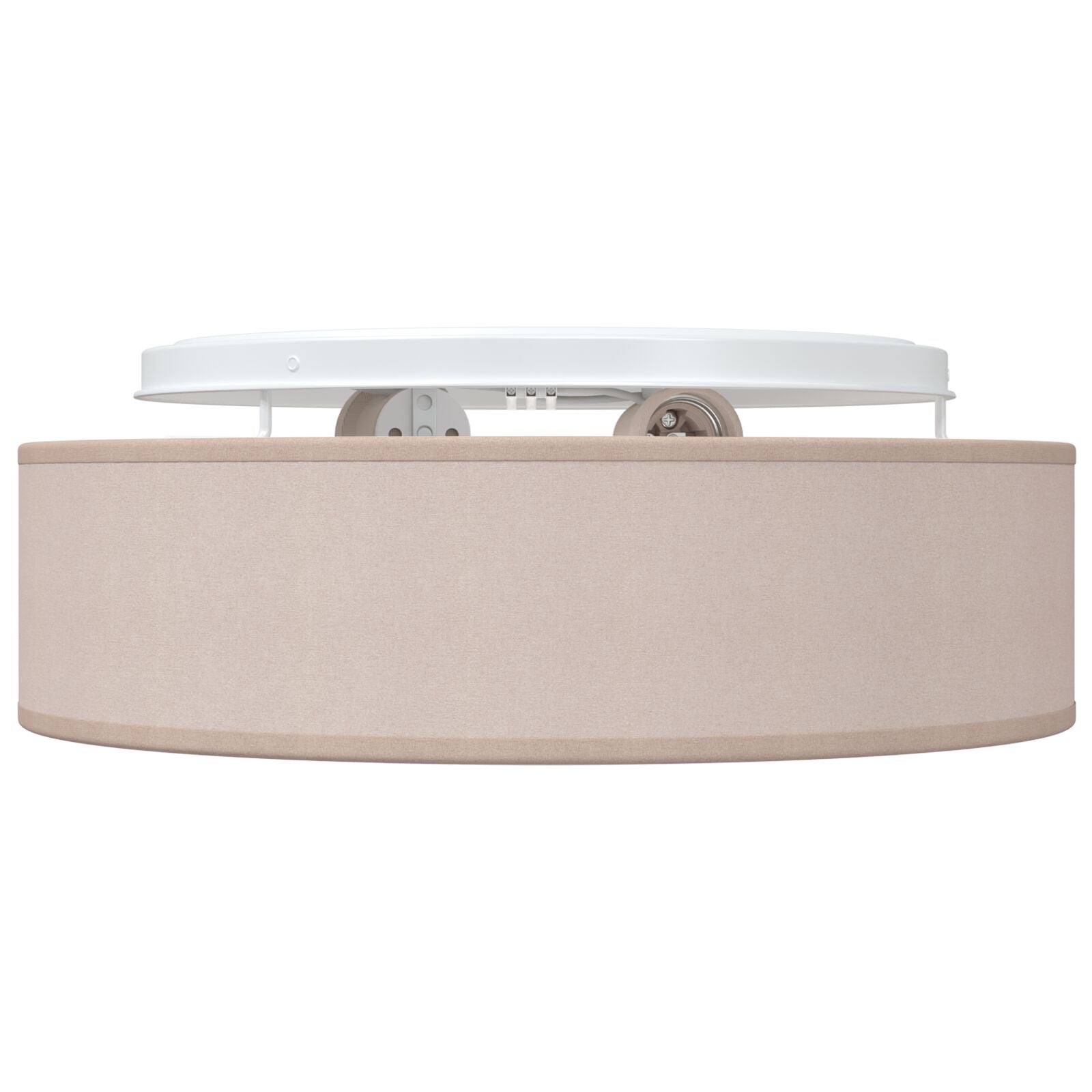 Loftlys Flush Mount Gråbrun Ø 38 cm Stof E27