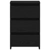 Sengeborde 2 stk Sort Eg 40x35x62,5 cm Konstrueret Træ