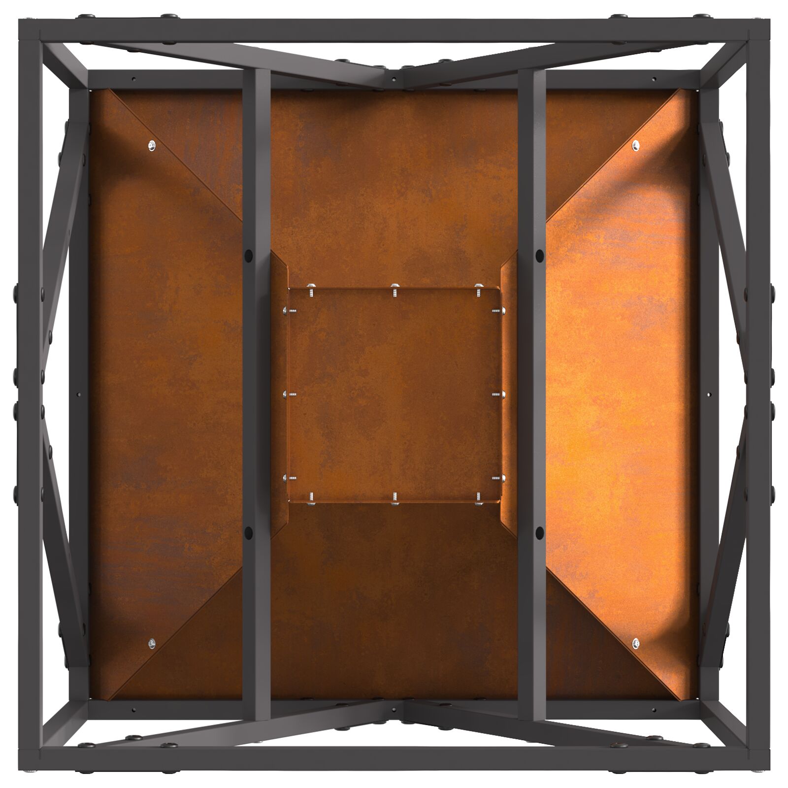 Fyrfadslys Fyrkantet 50x50x35 cm Vejrbestandig Stål