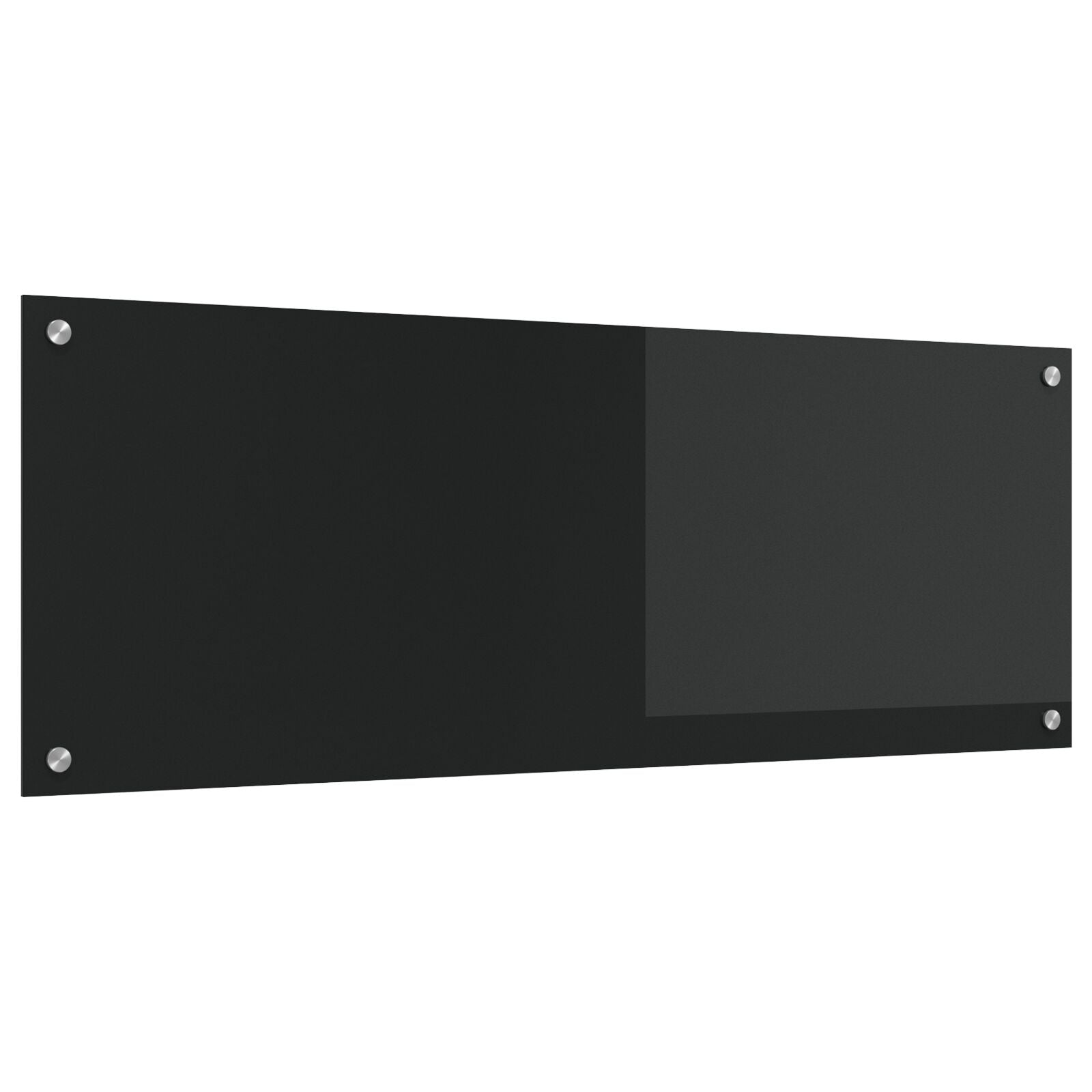 Køkken Backsplash Sort 110x40x0,6 cm Hærdet Glas