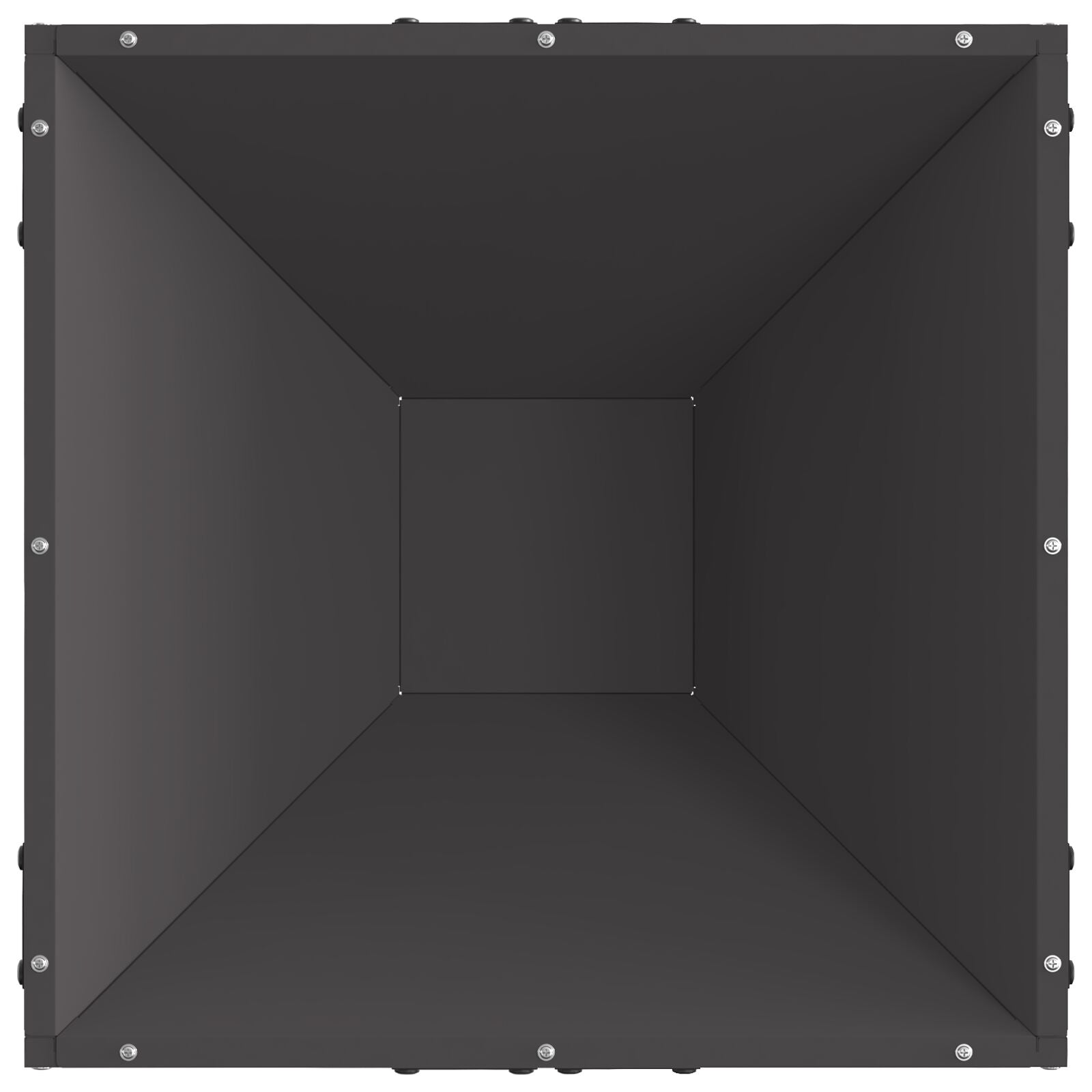 Fyrfad Kvadratisk Sort 50x50x35 cm Stål