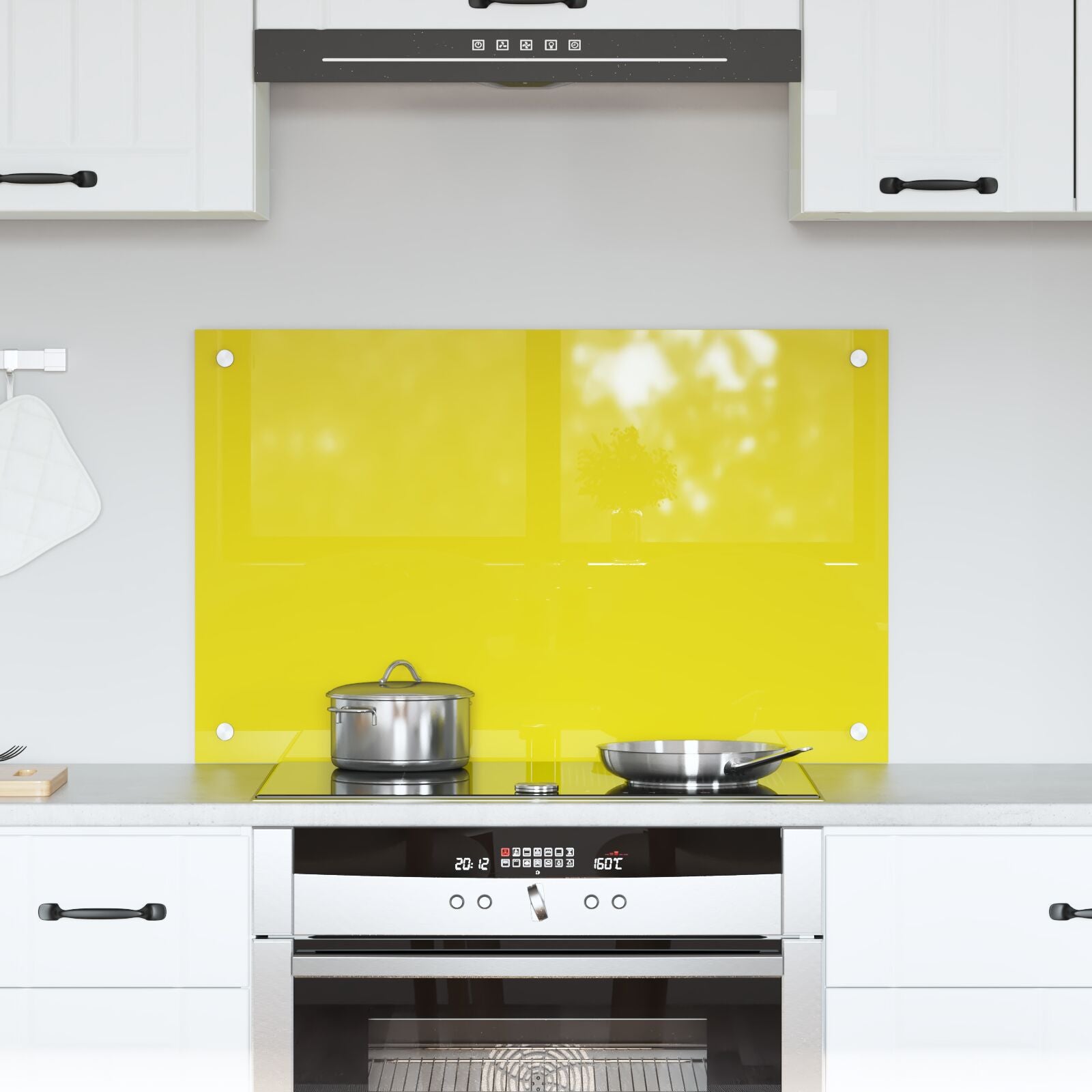 Køkken Backsplash Gul 80x50x0,6 cm Hærdet Glas