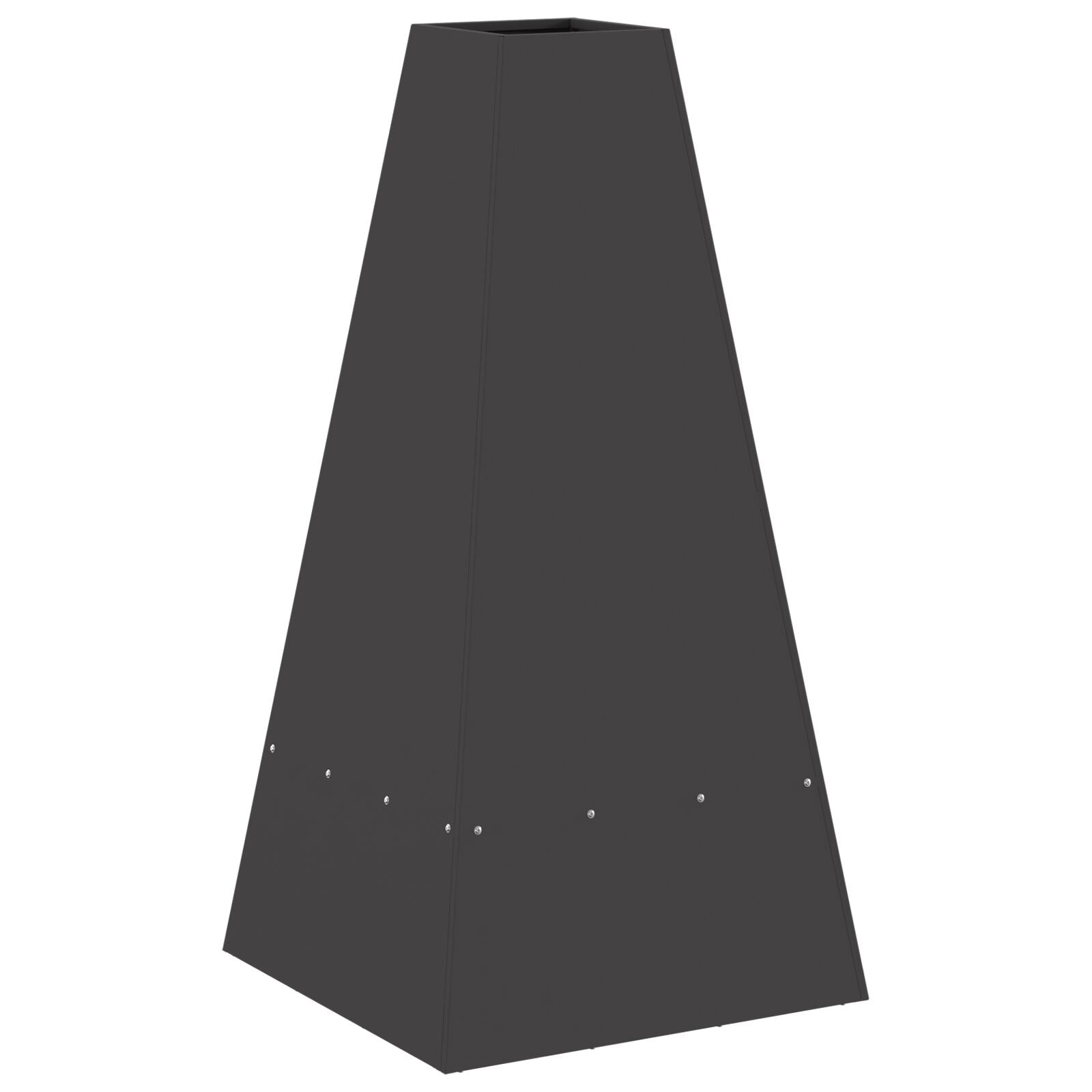 Pejs med brændstofopbevaring Sort 50x50x100 cm Stål