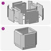 Røgløs Fire Pit Sort 58x58x51 cm Stål