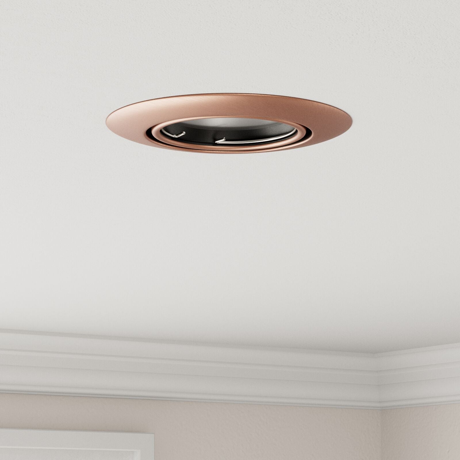 Indbygningsspotlights 24 stk Runde GU10 Kobber Ø90 mm Stål
