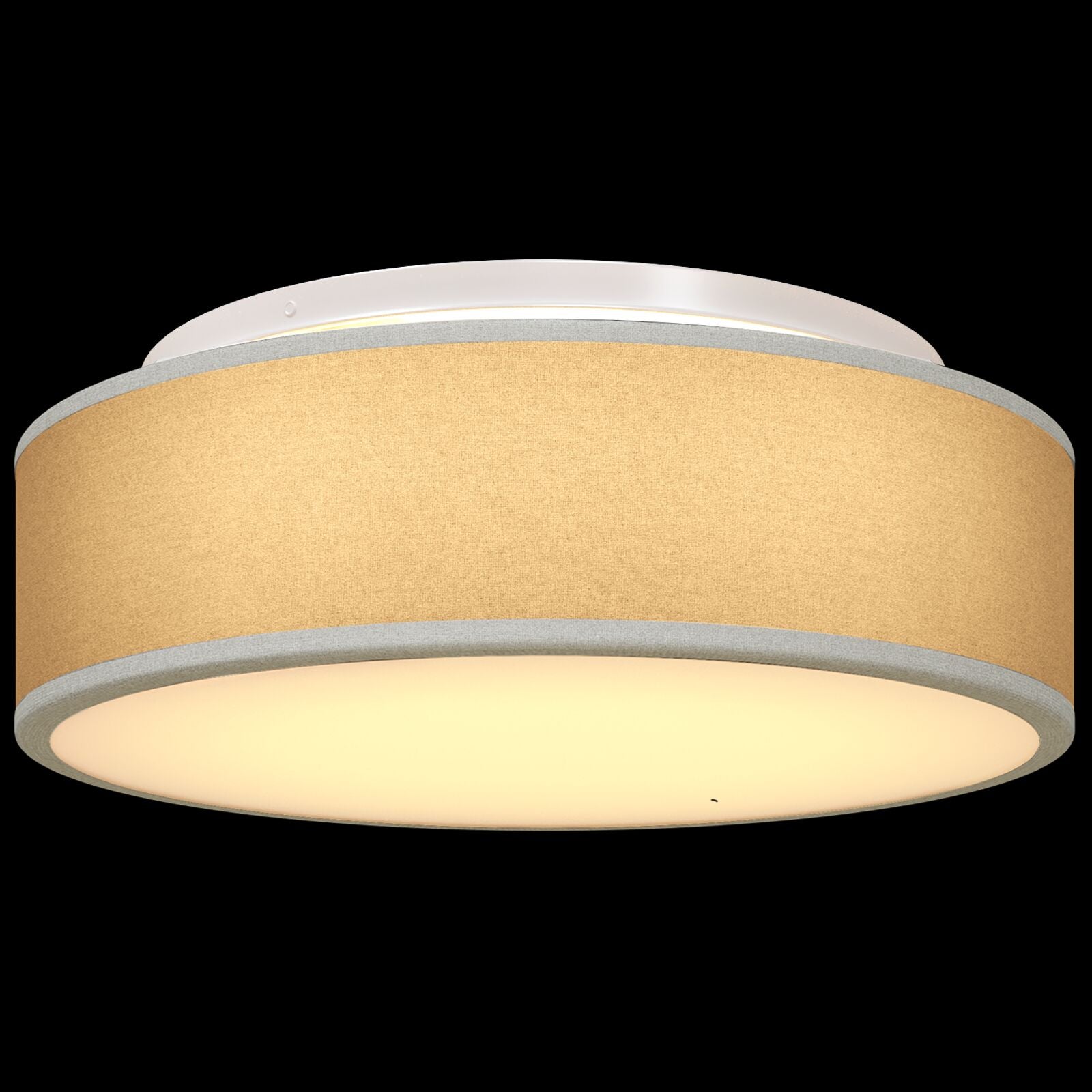 Loftlys Flush Mount Grå Ø 38 cm Stof E27