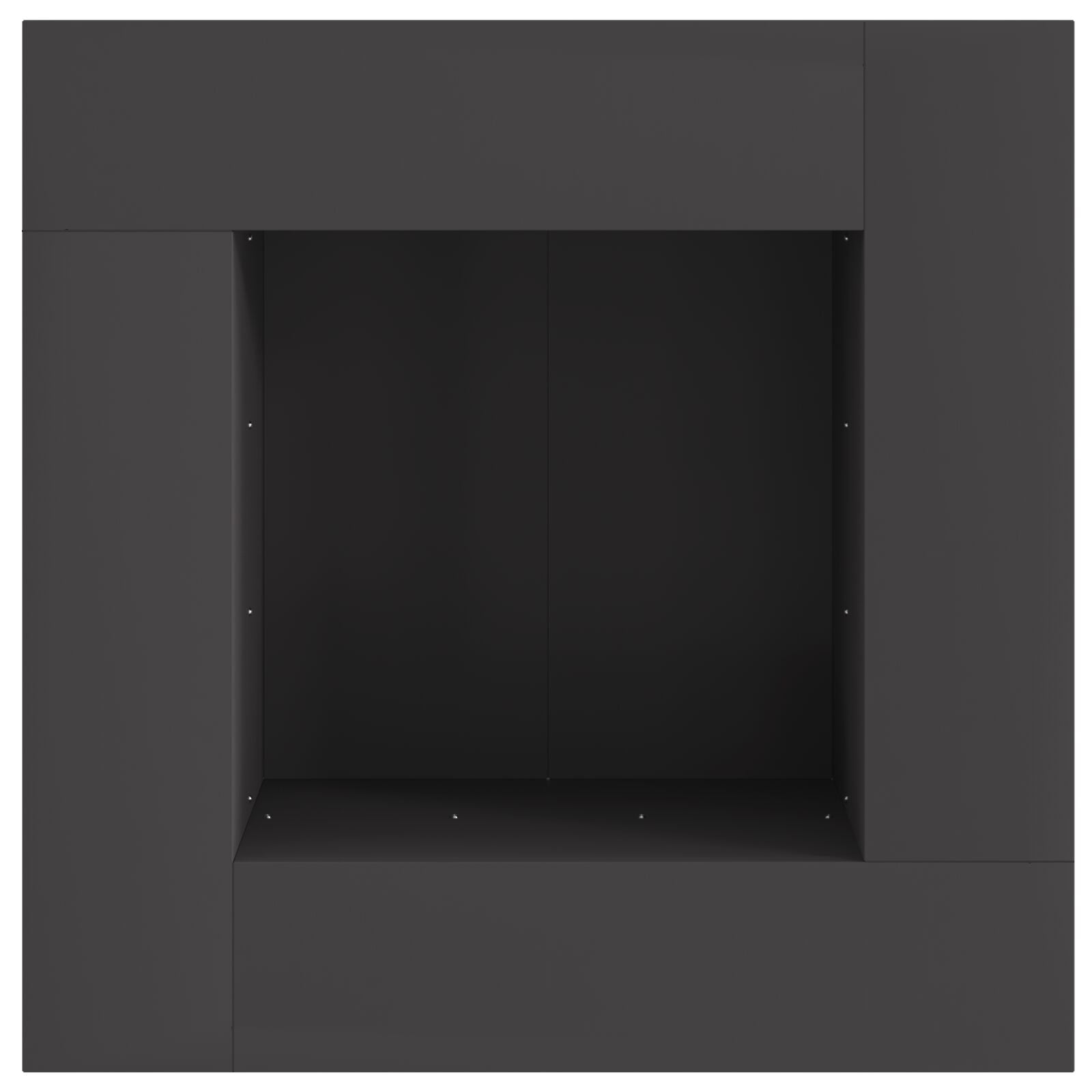 Fyrfad Firkantet Sort 80x80x40 cm i Stål