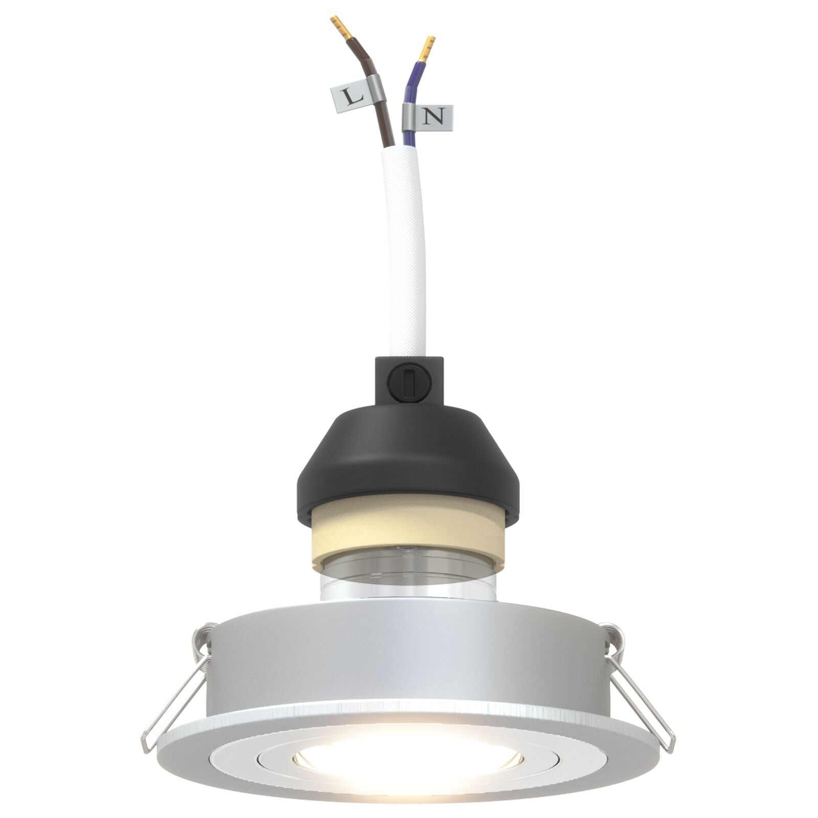 Indbyggede spotlights 6 stk Runde GU10 Sølv Ø91 mm