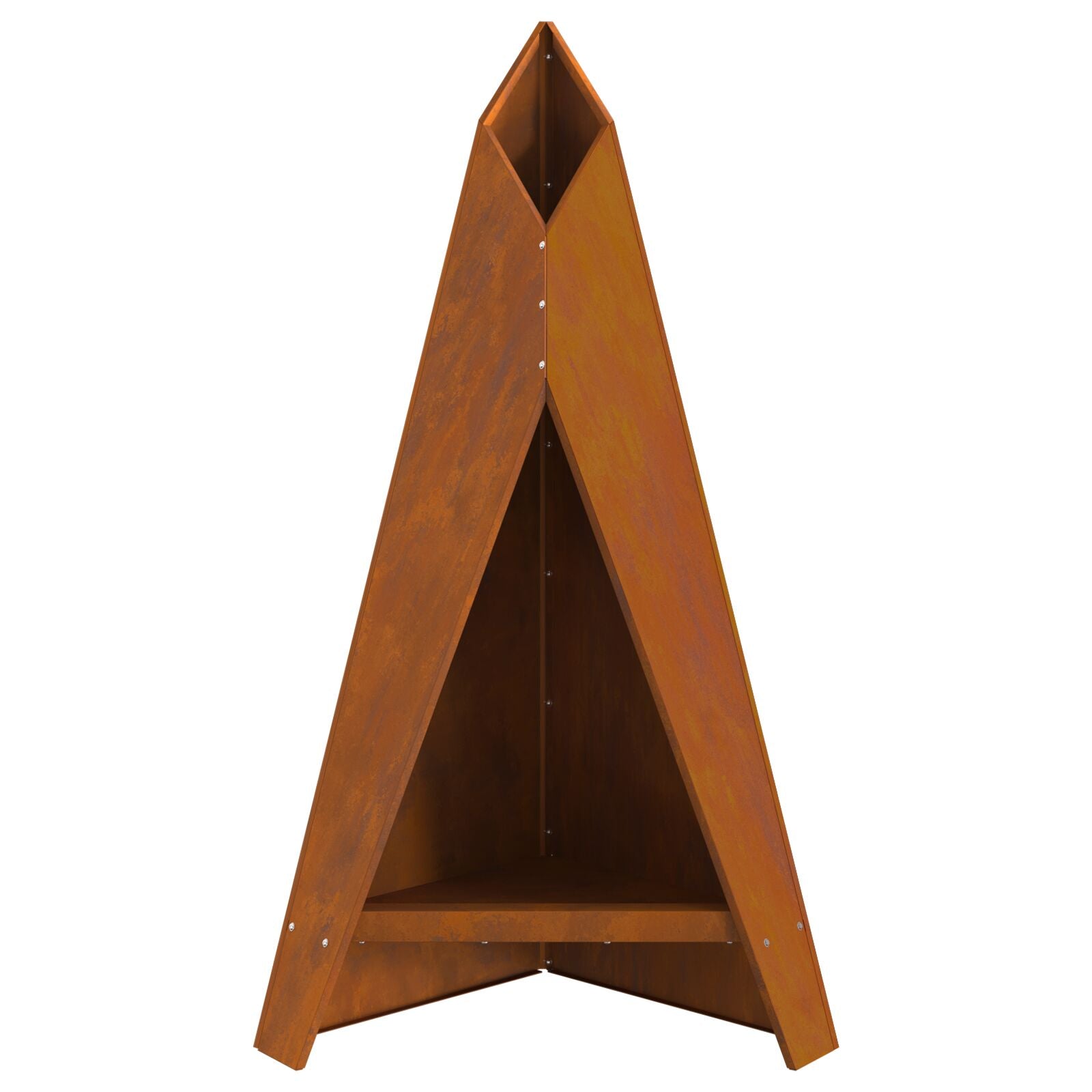 Bålplads Pyramid Sort 58x36x100 cm Stål