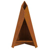 Bålplads Pyramid Sort 58x36x100 cm Stål