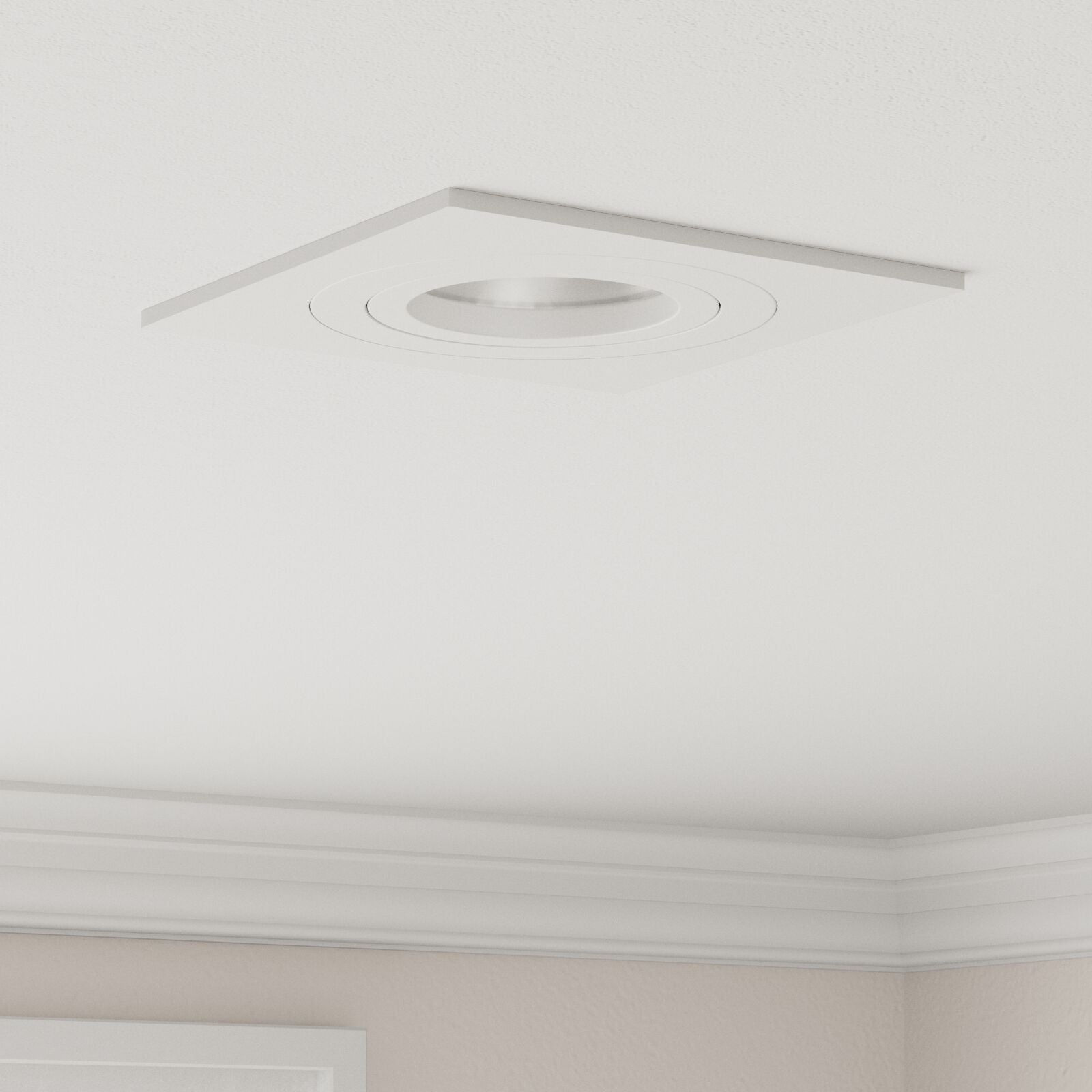 indbyggede spotlights 6 stk Firkant GU10 Hvid 91x91 mm